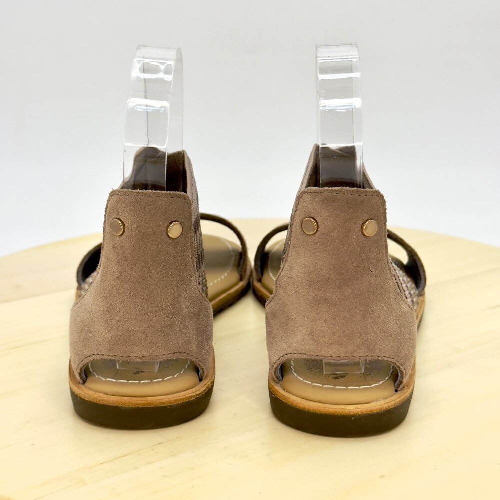 Sorel Ash Brown Ella Suede Leather Strappy Open Toe Flat Sandals Size 5.5 NEW! - Picture 4 of 8